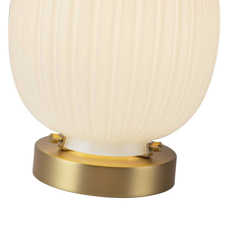 Alora Canada - TL579107BGGR - One Light Table Lamp - Cherise - Brushed Gold/Glossy Ribbed Opal Glass