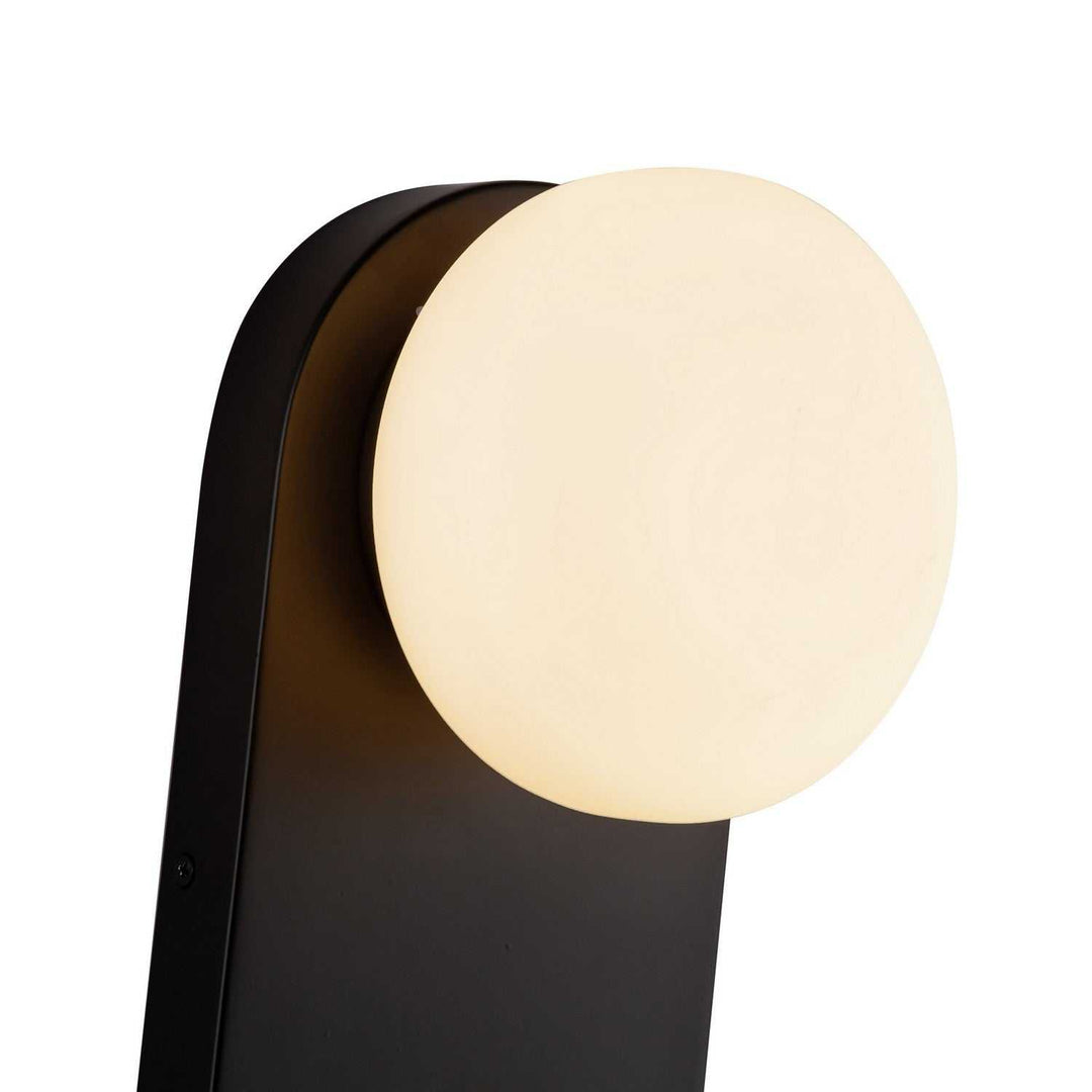 Alora Canada - WV425112MBOP - One Light Vanity - Ariel - Matte Black/Opal Glass