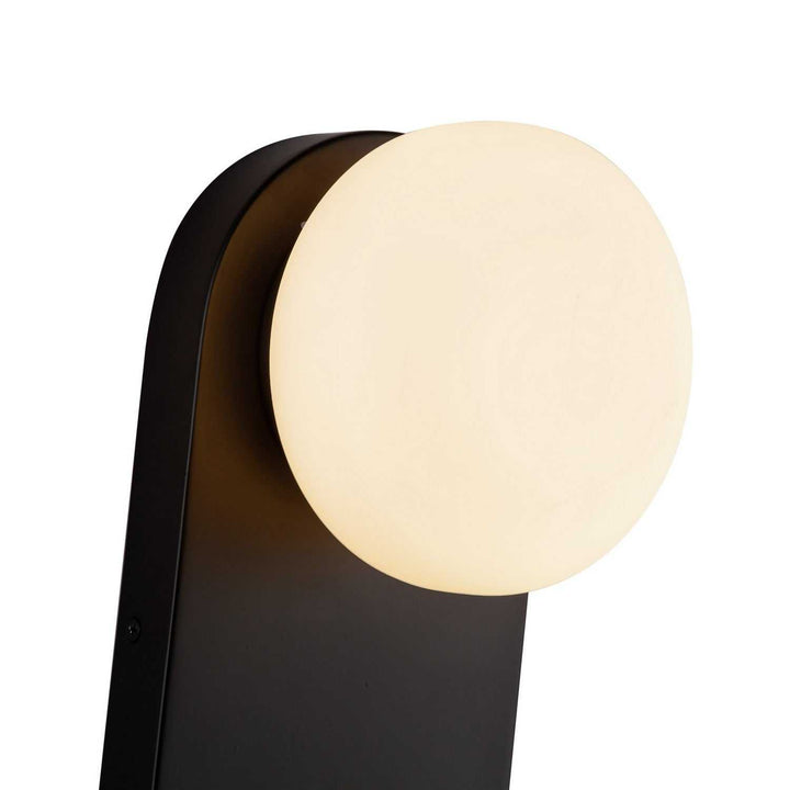 Alora Canada - WV425112MBOP - One Light Vanity - Ariel - Matte Black/Opal Glass