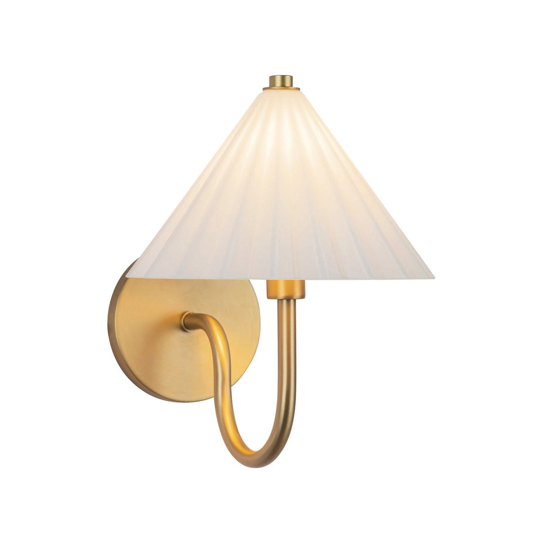 Alora Canada - WV451808AGOP - One Light Vanity - Serena - Aged Gold/Opal Glass