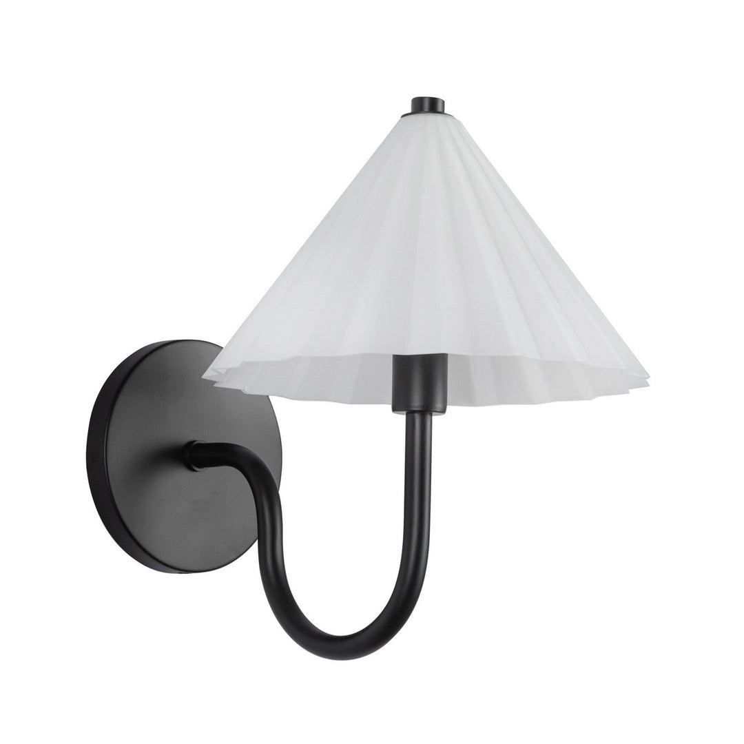 Alora Canada - WV451808MBOP - One Light Vanity - Serena - Matte Black/Opal Glass