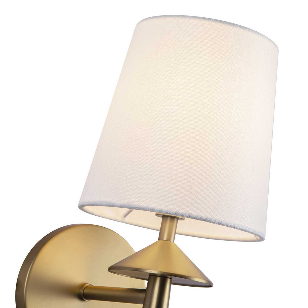 Alora Canada - WV497106BGWL - One Light Vanity - Bridgette - Brushed Gold/White Linen