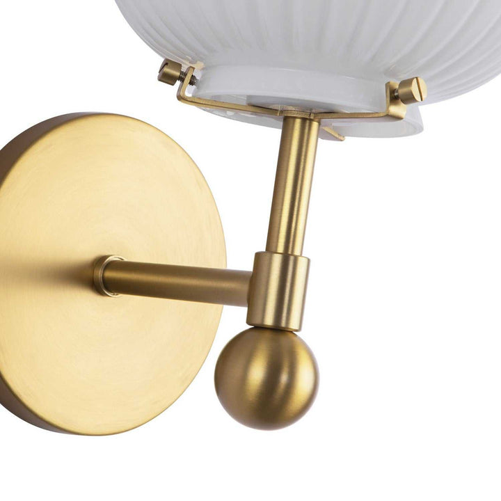 Alora Canada - WV579107BGGR - One Light Vanity - Cherise - Brushed Gold/Glossy Ribbed Opal Glass