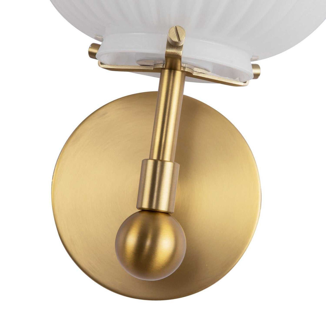 Alora Canada - WV579107BGGR - One Light Vanity - Cherise - Brushed Gold/Glossy Ribbed Opal Glass