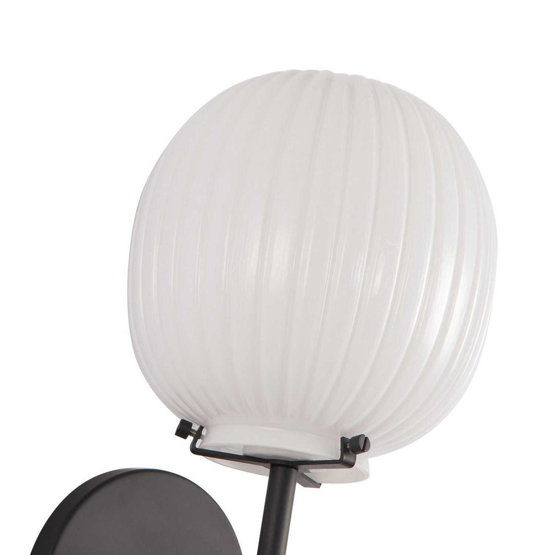 Alora Canada - WV579107MBGR - One Light Vanity - Cherise - Matte Black/Glossy Ribbed Opal Glass