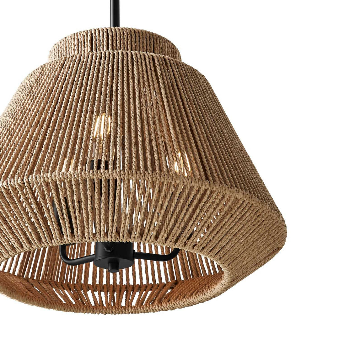 Eco Three Light Pendant in Matte Black Justice Designs
