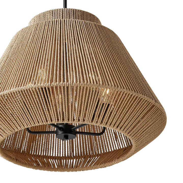 Eco Five Light Pendant in Matte Black Justice Designs
