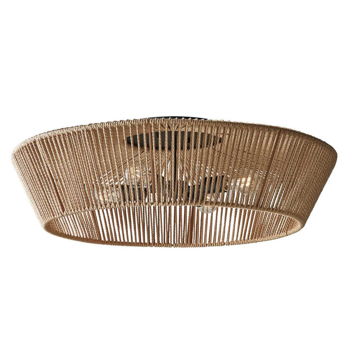 Eco Four Light Semi-Flush Mount in Matte Black Justice Designs