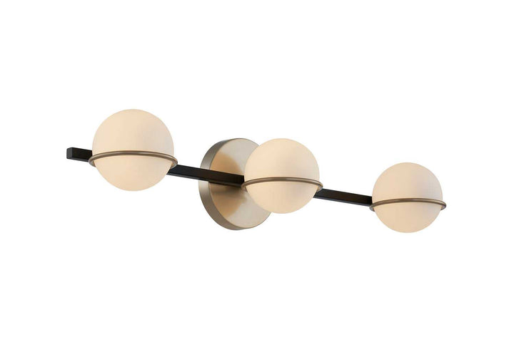 Fusion LED Bath Bar in Matte Black w/ Brass Justice Designs