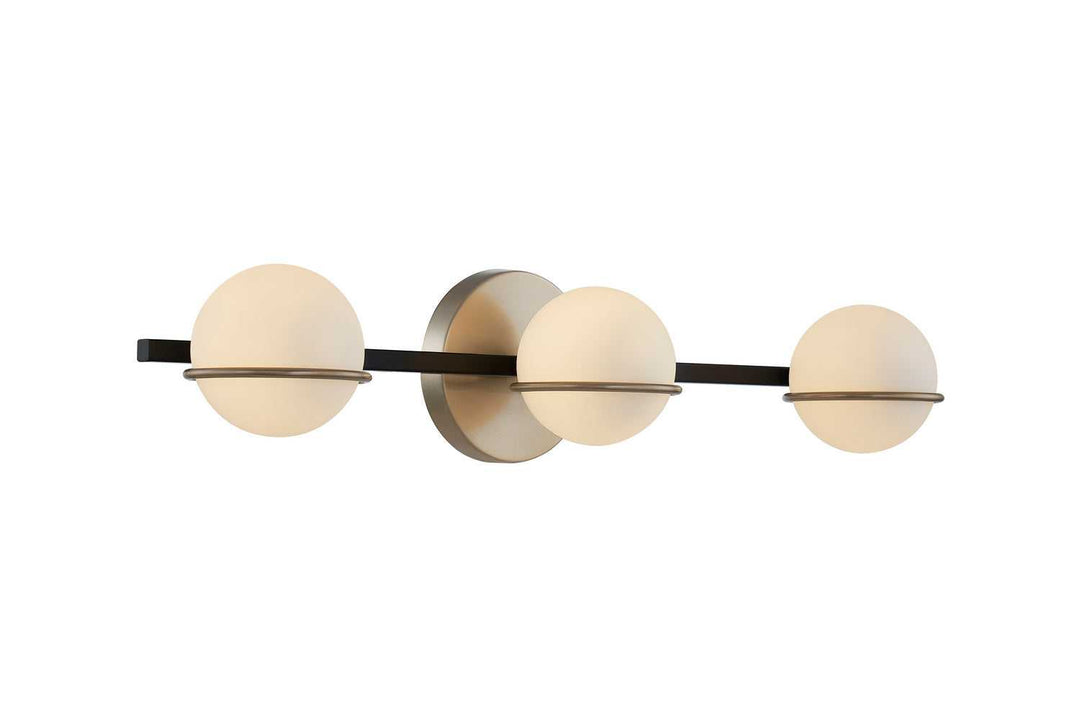 Fusion LED Bath Bar in Matte Black w/ Brass Justice Designs