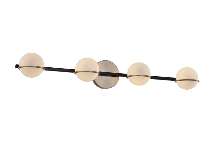 Fusion LED Bath Bar in Matte Black w/ Brass Justice Designs