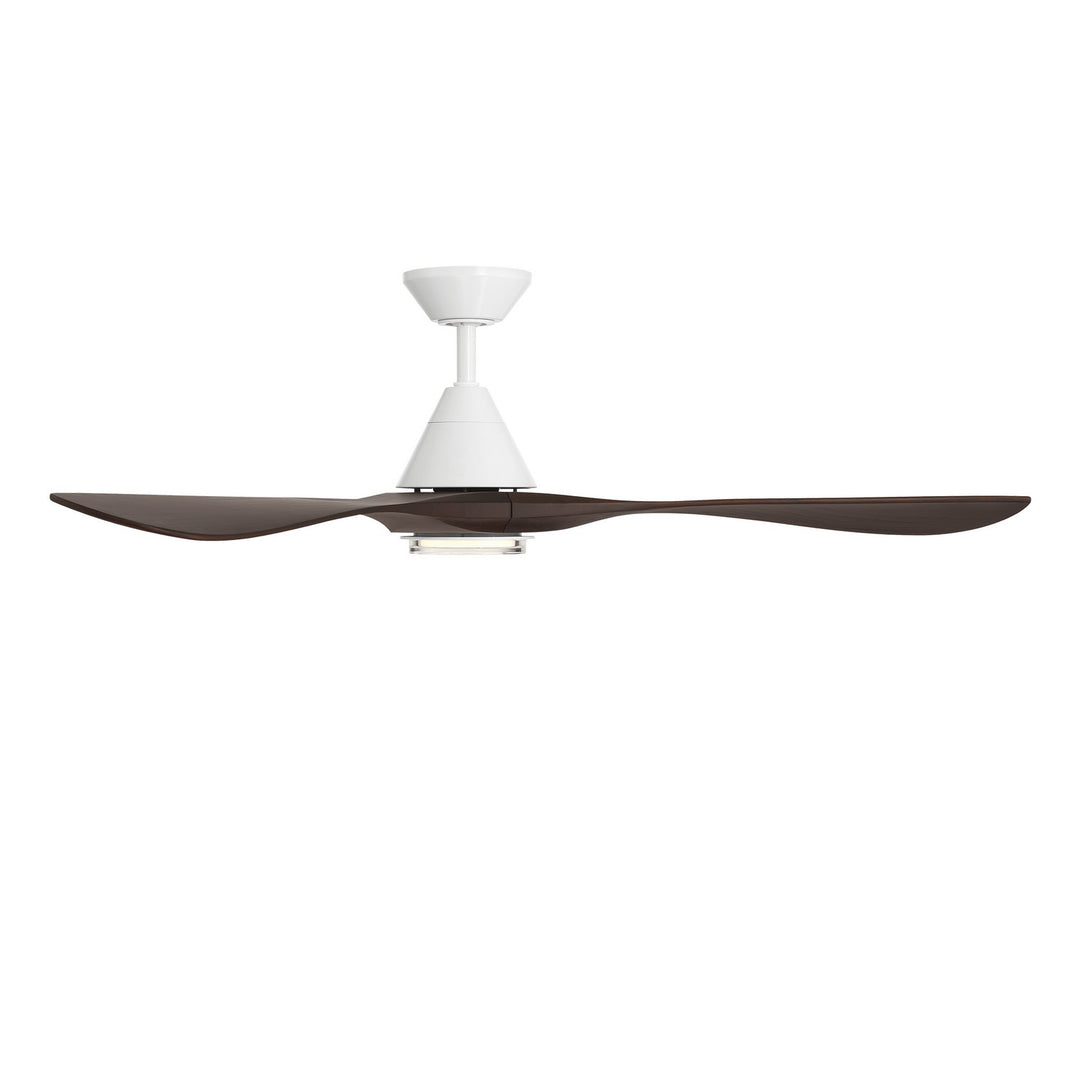 Modern Forms Fans Canada - FR-D2504-60L-MW/DW - 60"Ceiling Fan - Carve - Matte White/Dark Walnut