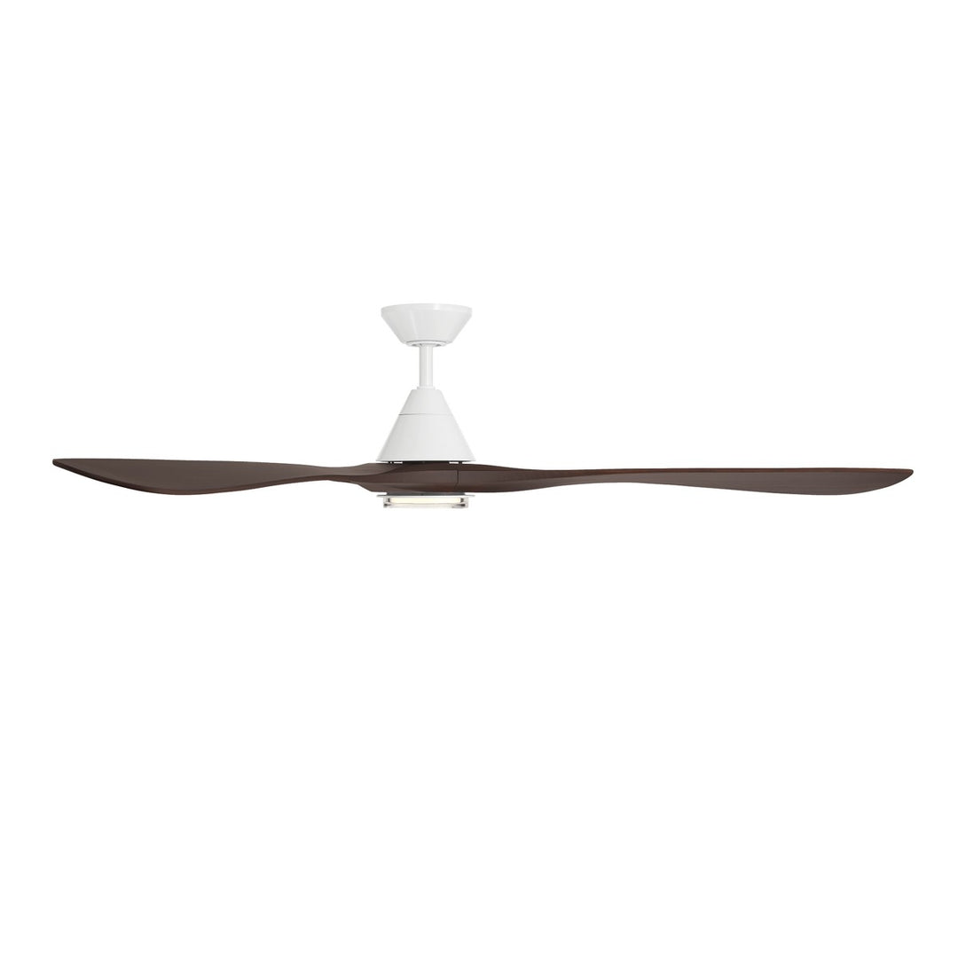 Modern Forms Fans Canada - FR-D2504-72L-MW/DW - 72"Ceiling Fan - Carve - Matte White/Dark Walnut