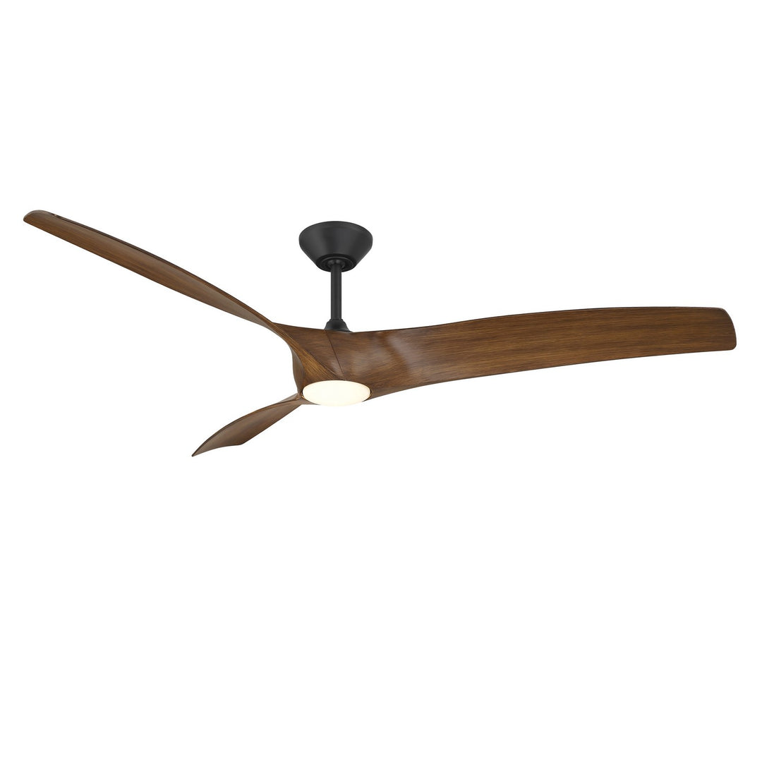 Modern Forms Fans Canada - FR-W2006-72L-MB/DK - 72"Ceiling Fan - Zephyr - Matte Black/Distressed Koa