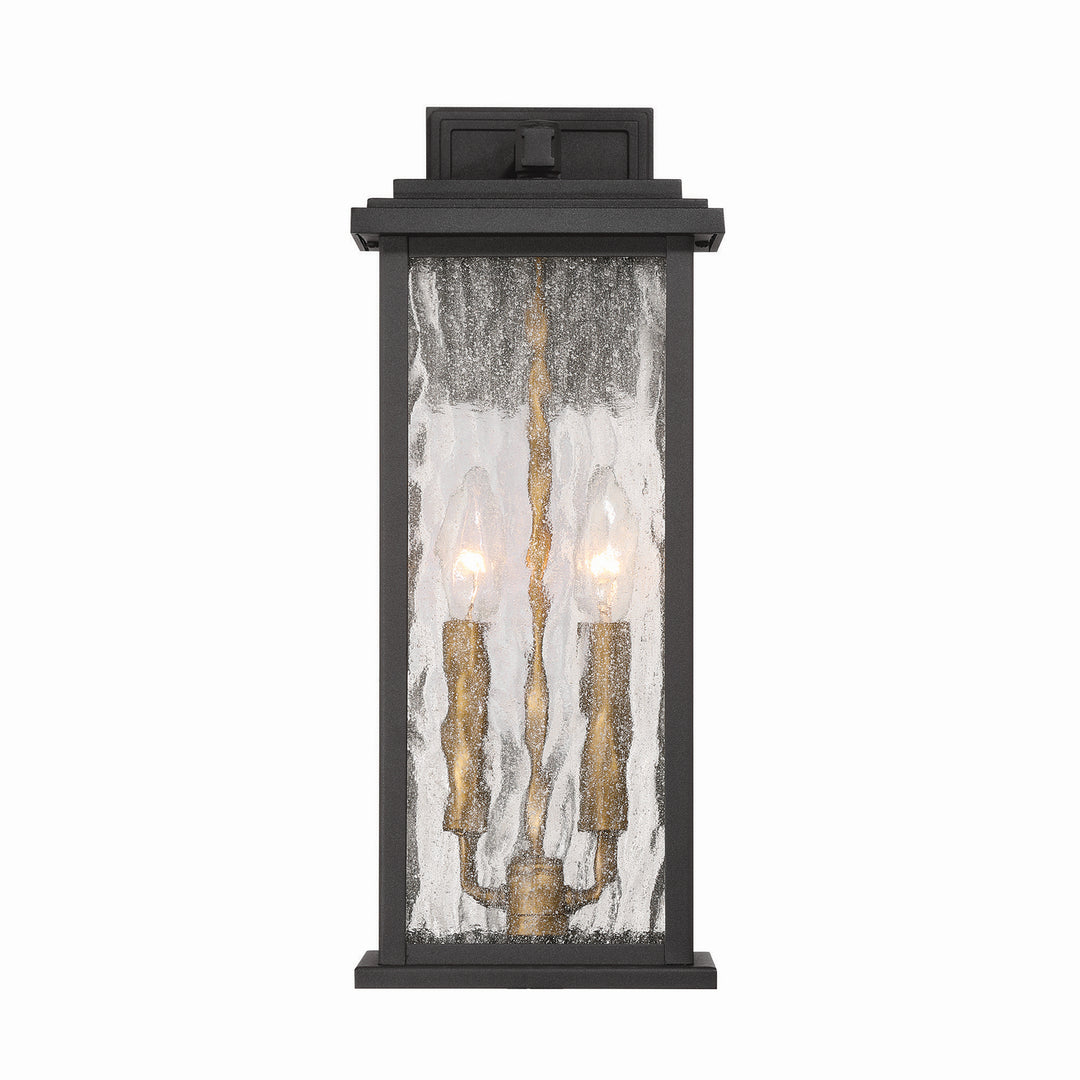 Artcraft Canada - AC9271BK - Two Light Outdoor Wall Sconce - Estate - Black, Brass