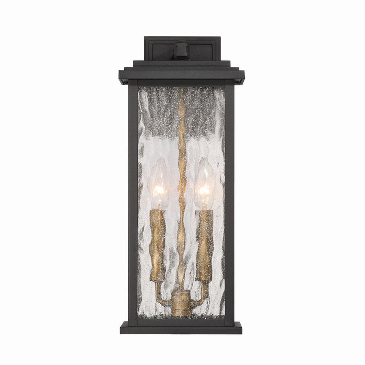 Artcraft Canada - AC9271BK - Two Light Outdoor Wall Sconce - Estate - Black, Brass