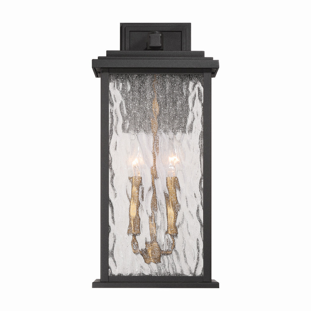 Artcraft Canada - AC9272BK - Two Light Outdoor Wall Sconce - Estate - Black, Brass