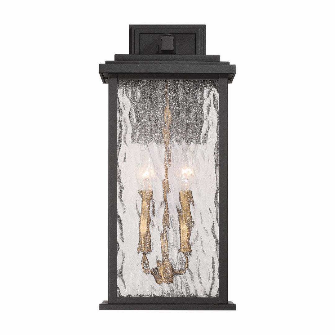 Artcraft Canada - AC9272BK - Two Light Outdoor Wall Sconce - Estate - Black, Brass