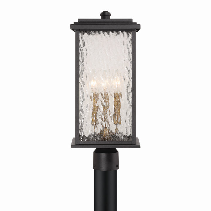 Artcraft Canada - AC9273BK - Three Light Outdoor Post Mount - Estate - Black, Brass