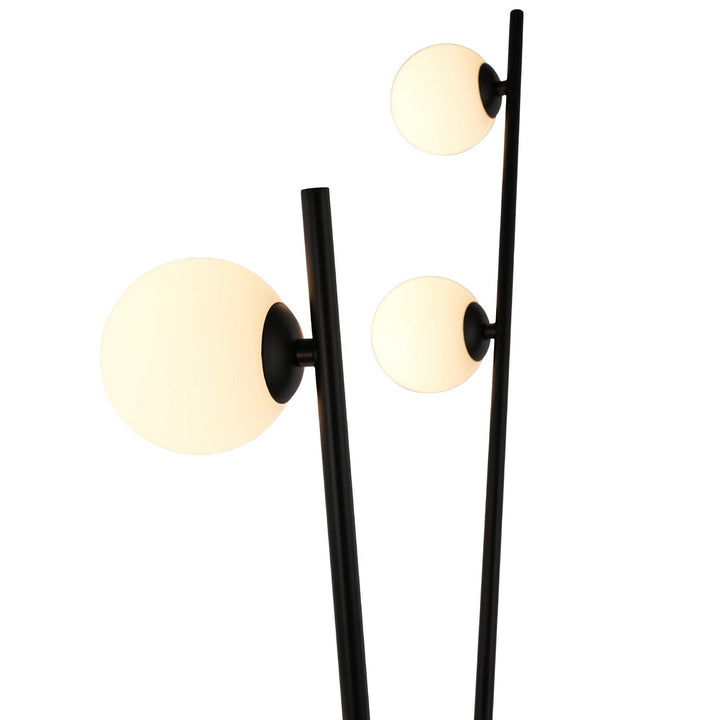Artcraft Canada - AC10046BK - LED Floor Lamp - Cortina - Black, Brushed Brass