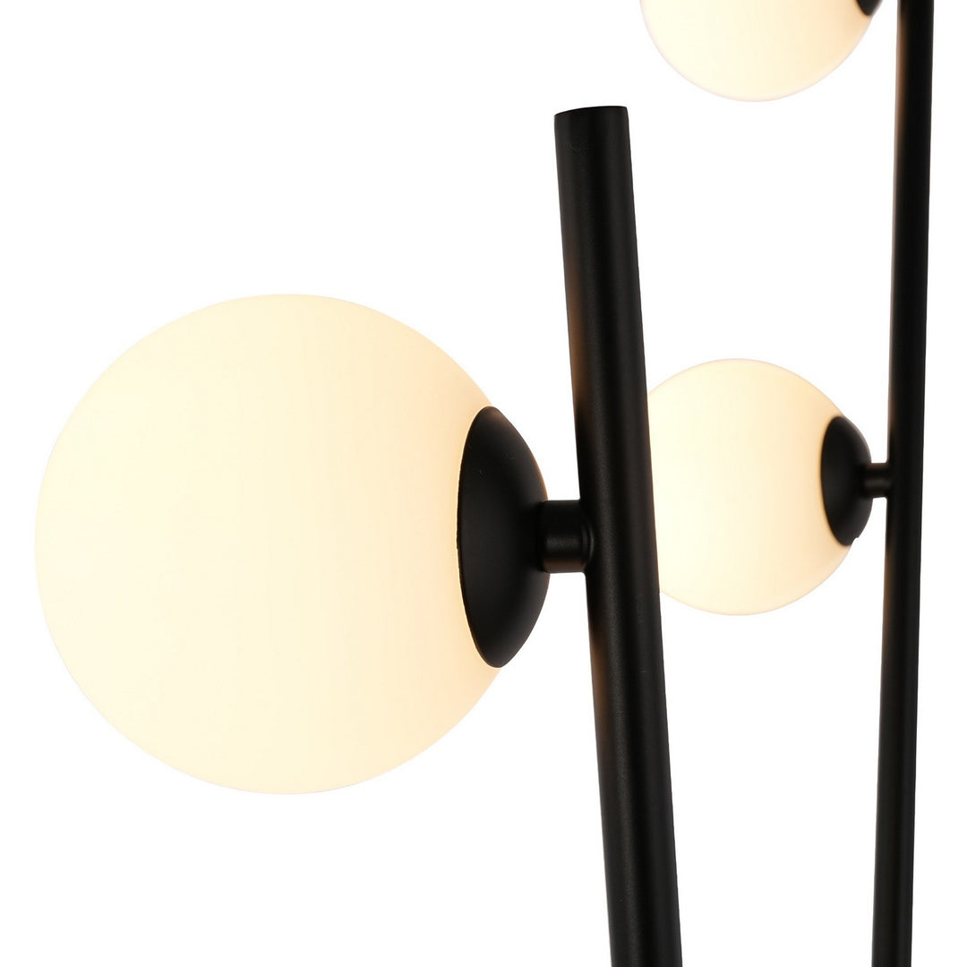 Artcraft Canada - AC10046BK - LED Floor Lamp - Cortina - Black, Brushed Brass