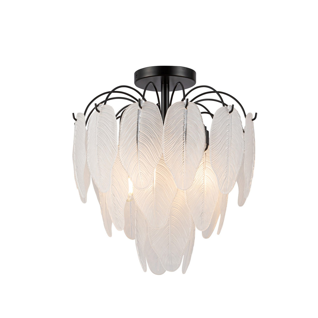Artcraft Canada - AC11785BK - Four Light Semi Flush Mount - Alessia - Black
