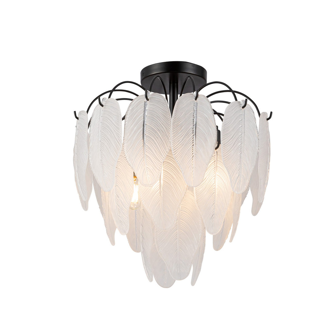 Artcraft Canada - AC11785BK - Four Light Semi Flush Mount - Alessia - Black