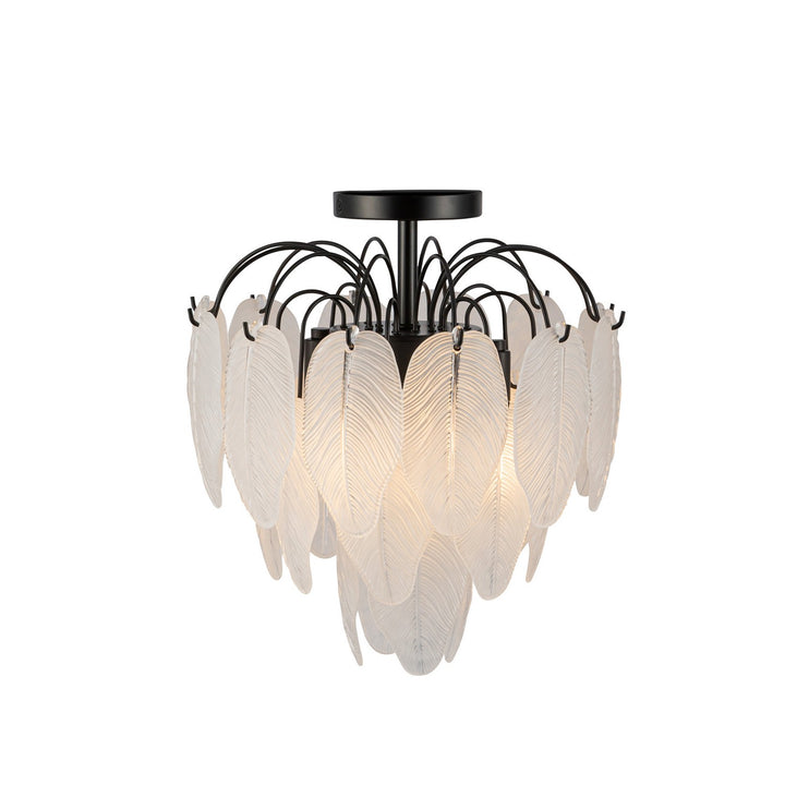 Artcraft Canada - AC11785BK - Four Light Semi Flush Mount - Alessia - Black