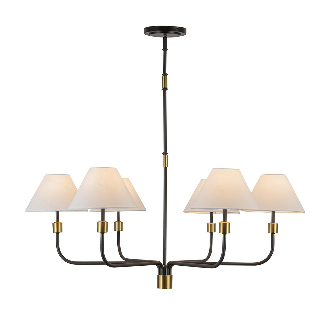 Artcraft Canada - AC12036BB - Six Light Chandelier - Providence - Black, Brushed Brass