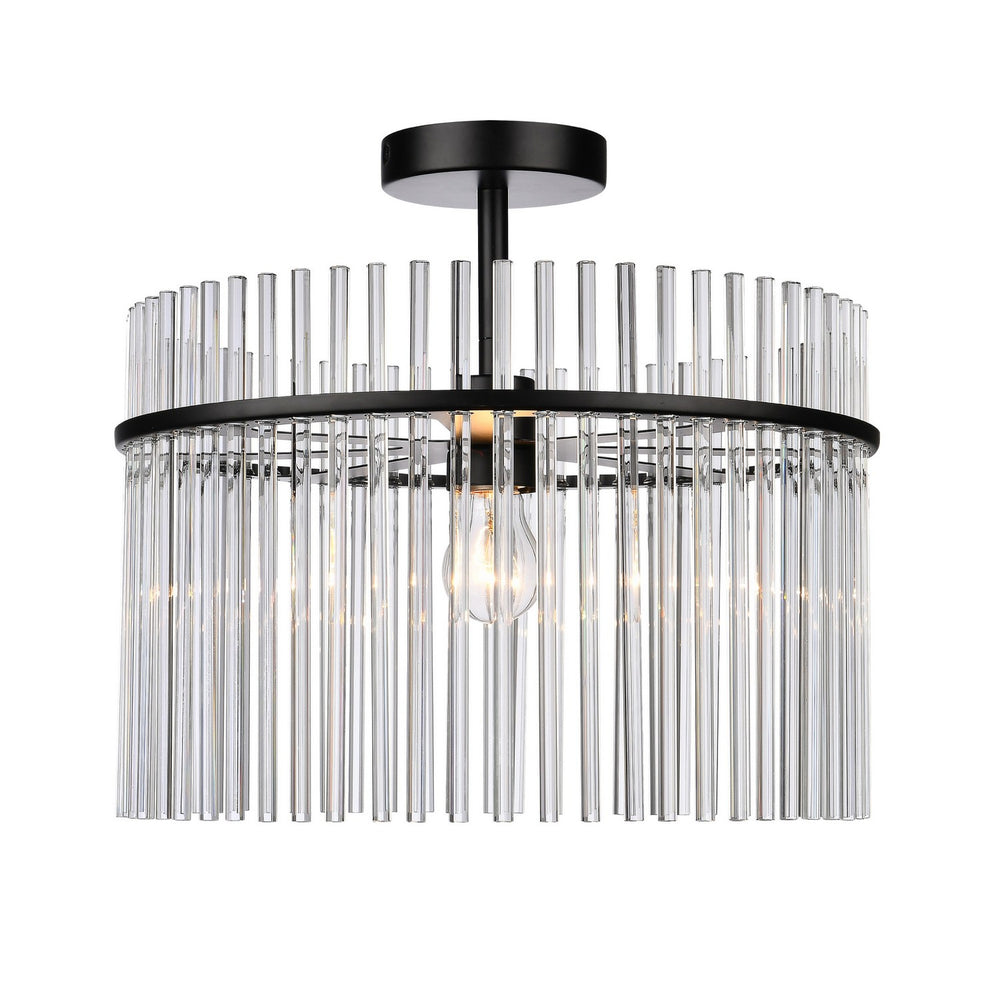 Artcraft Canada - AC12081BK - One Light Semi Flush Mount - Ava - Black