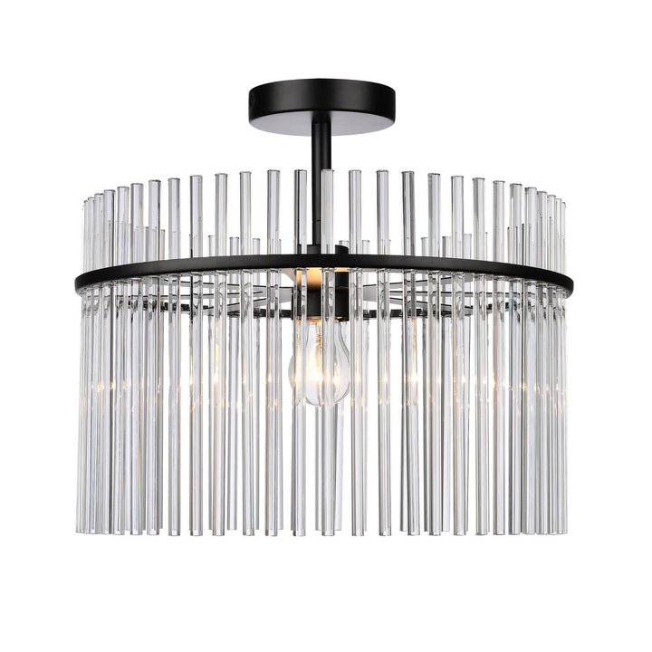 Artcraft Canada - AC12081BK - One Light Semi Flush Mount - Ava - Black