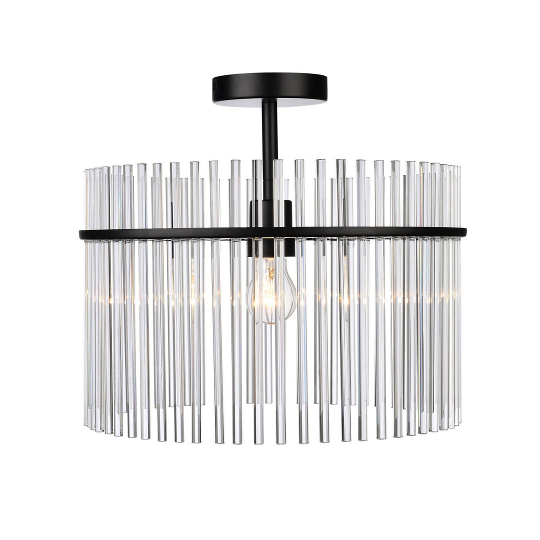 Artcraft Canada - AC12081BK - One Light Semi Flush Mount - Ava - Black