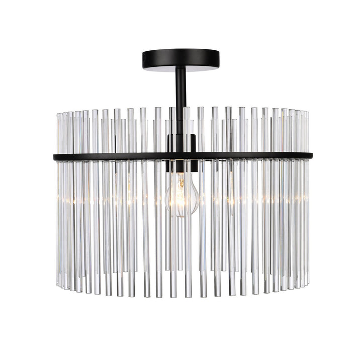 Artcraft Canada - AC12081BK - One Light Semi Flush Mount - Ava - Black