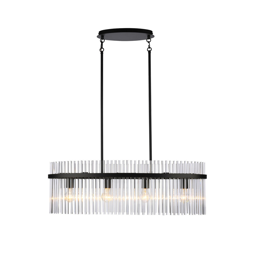 Artcraft Canada - AC12084BK - Four Light Island Pendant - Ava - Black