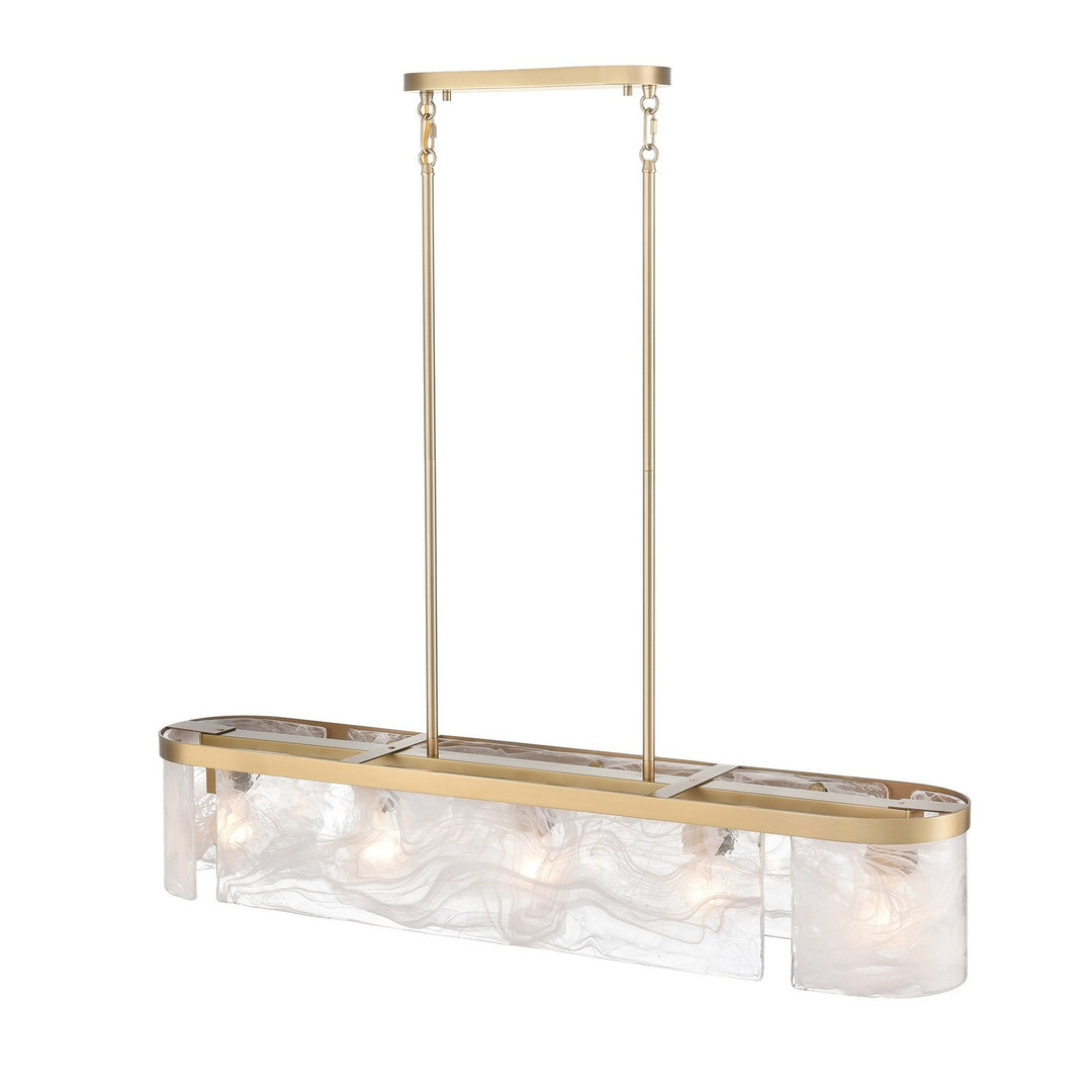 Artcraft Canada - AC12175BR - Six Light Island Pendant - Skye - Brass