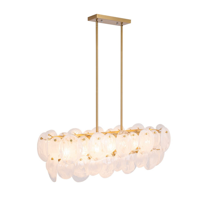 Artcraft Canada - AC12217BR - Seven Light Island Pendant - Lily - Brushed Brass