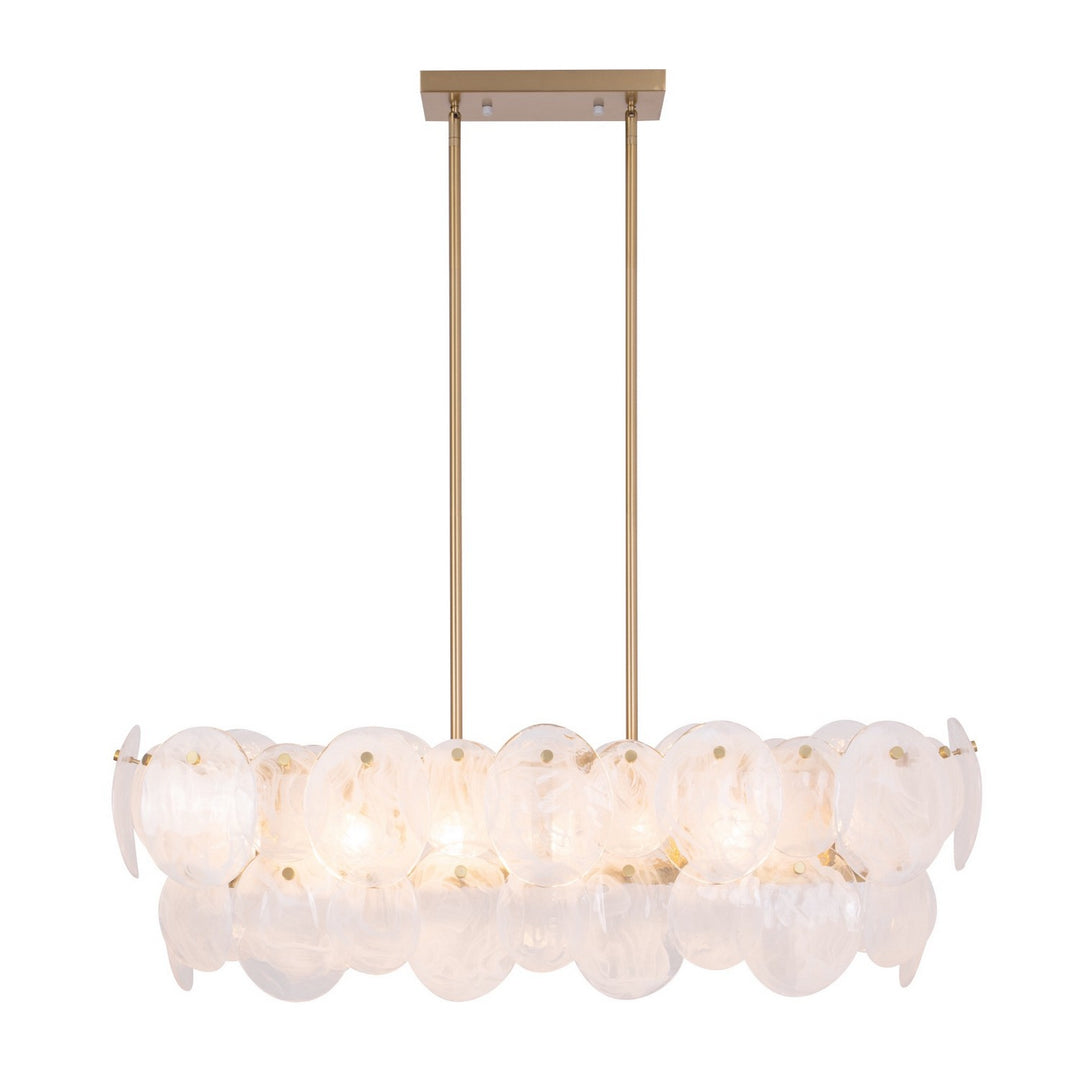 Artcraft Canada - AC12217BR - Seven Light Island Pendant - Lily - Brushed Brass