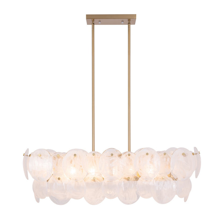 Artcraft Canada - AC12217BR - Seven Light Island Pendant - Lily - Brushed Brass
