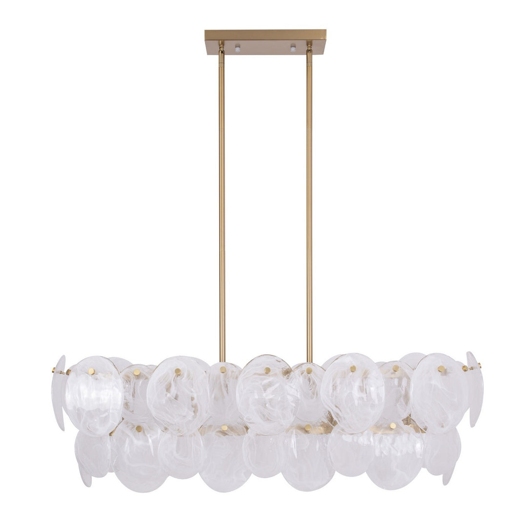 Artcraft Canada - AC12217BR - Seven Light Island Pendant - Lily - Brushed Brass