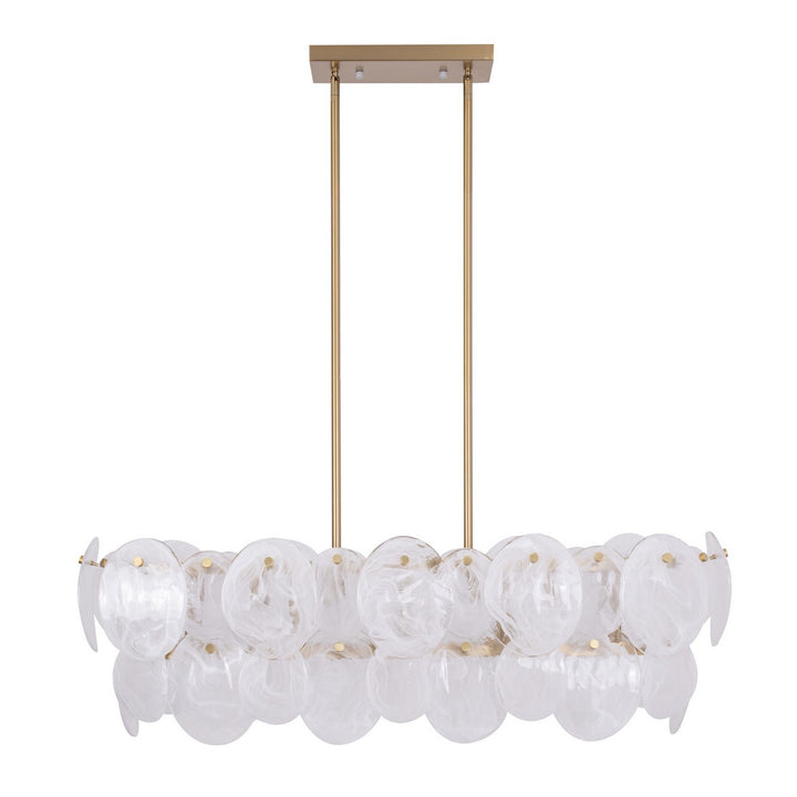 Artcraft Canada - AC12217BR - Seven Light Island Pendant - Lily - Brushed Brass