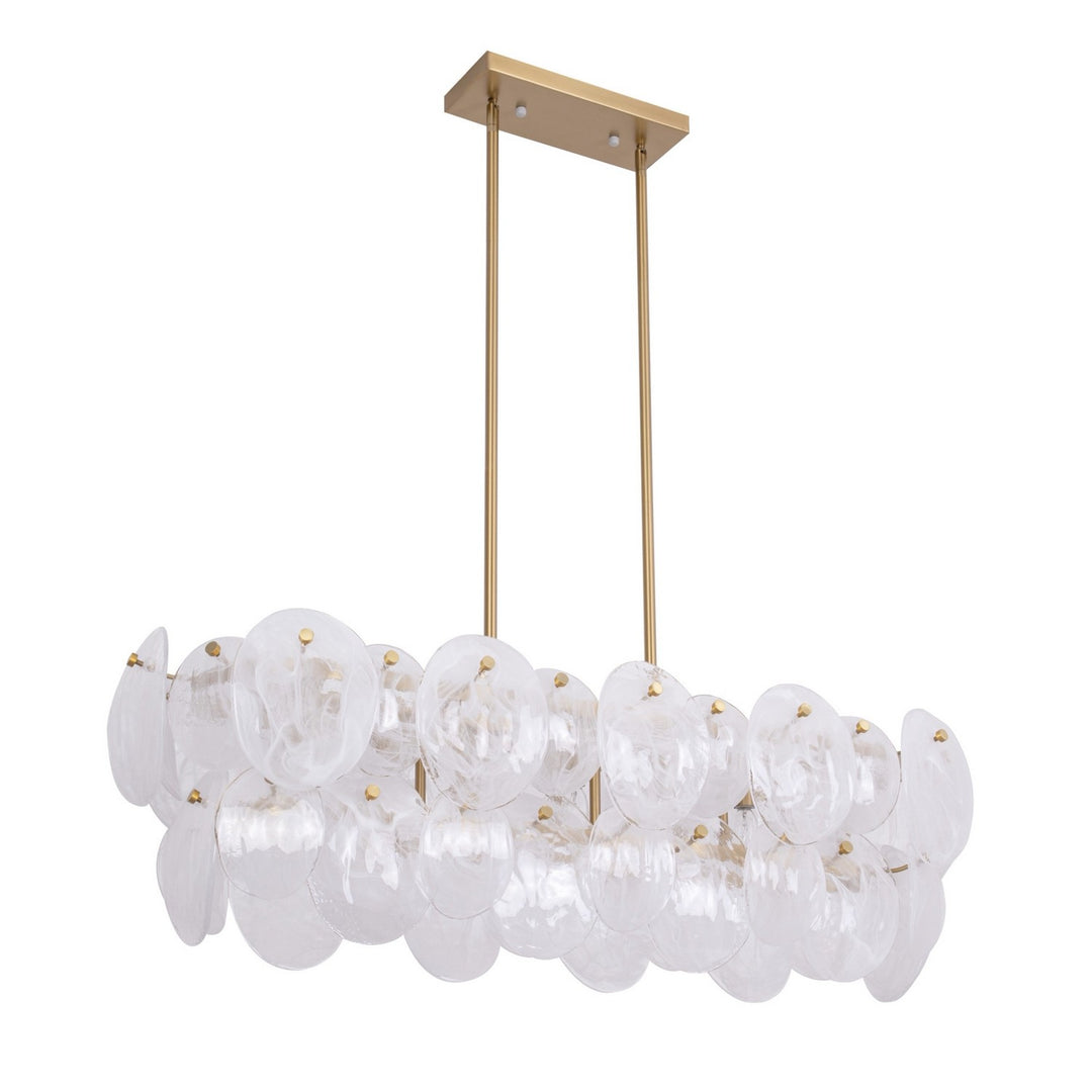 Artcraft Canada - AC12217BR - Seven Light Island Pendant - Lily - Brushed Brass