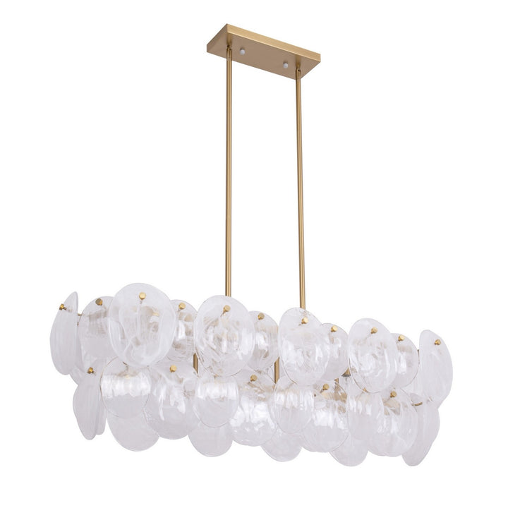 Artcraft Canada - AC12217BR - Seven Light Island Pendant - Lily - Brushed Brass
