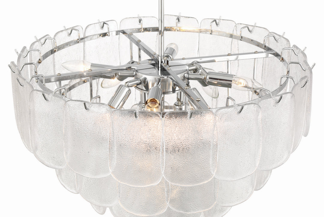 Artcraft Canada - AC12052CR - 12 Light Chandelier - Bianca - Polished Nickel, Crystalline