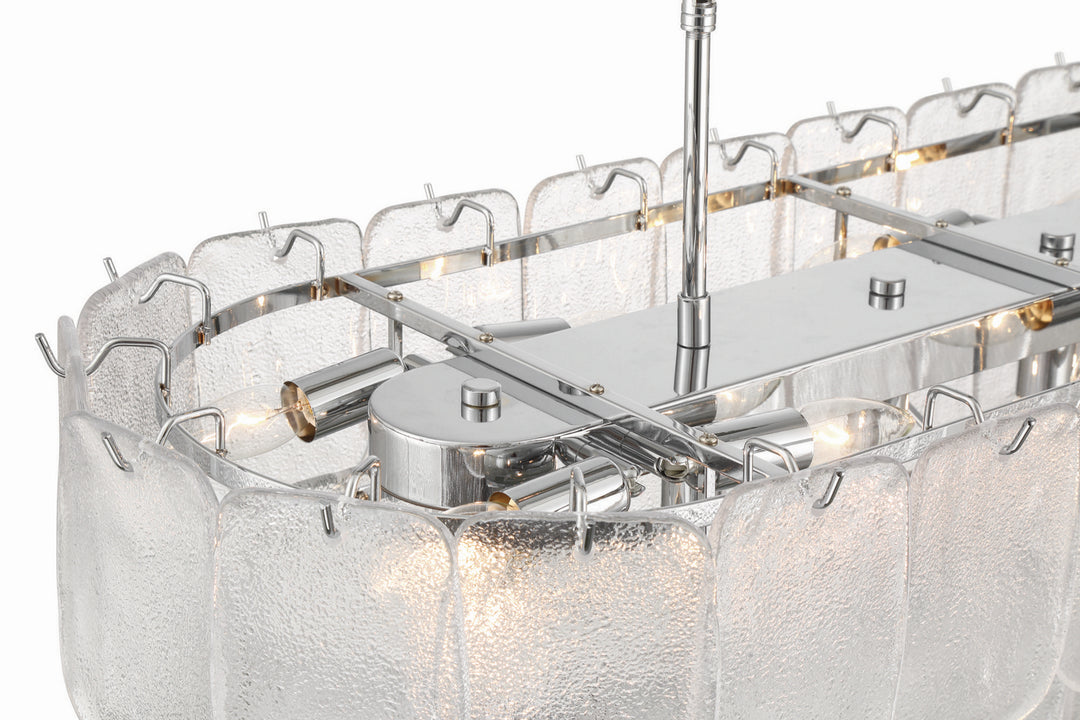 Artcraft Canada - AC12054CR - 12 Light Island Pendant - Bianca - Polished Nickel, Crystalline