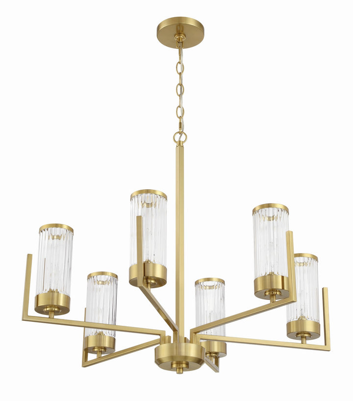 Craftmade Canada - 60126-SB - Six Light Chandelier - Whittley - Satin Brass