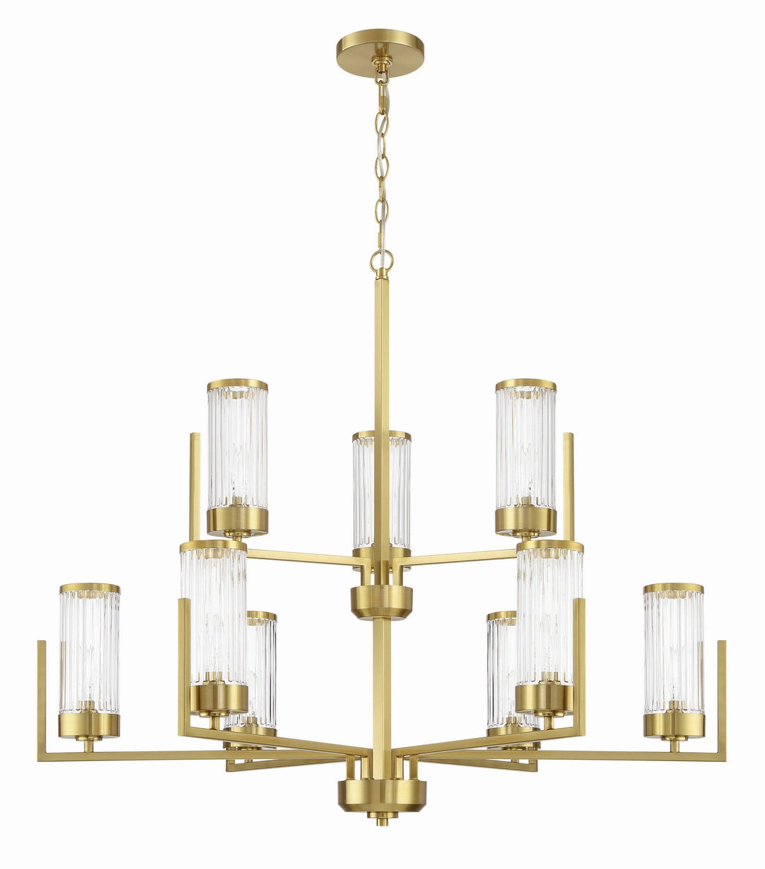 Craftmade Canada - 60129-SB - Nine Light Chandelier - Whittley - Satin Brass