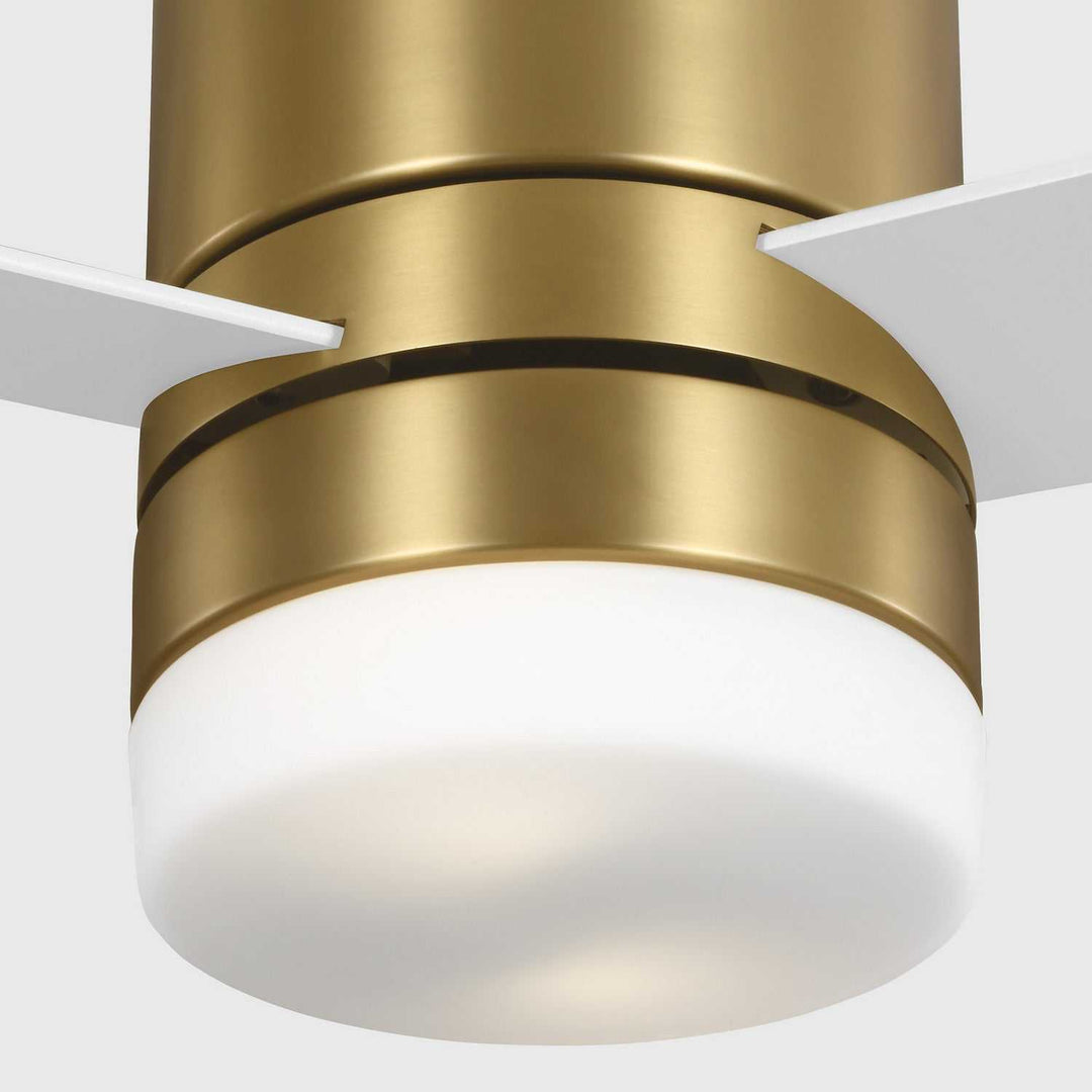 Era 52 Hugger LED 52" Ceiling Fan in Burnished Brass Generation Lighting Canada