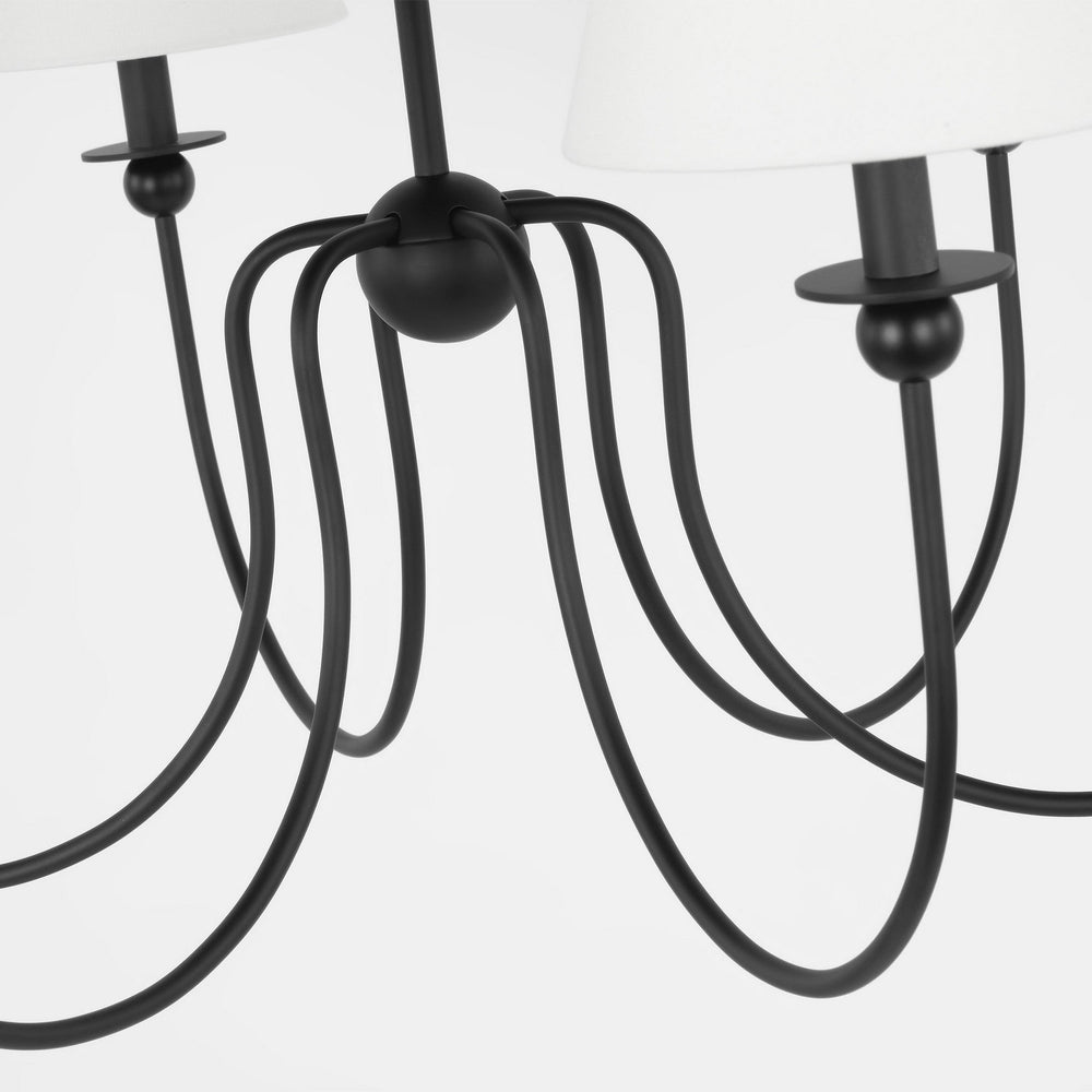 Visual Comfort Studio Canada - DJC1246MBK - Six Light Chandelier - Elsay - Midnight Black