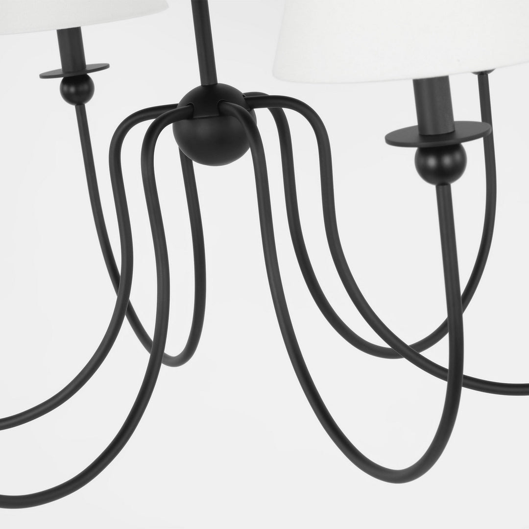 Visual Comfort Studio Canada - DJC1246MBK - Six Light Chandelier - Elsay - Midnight Black