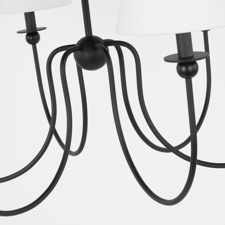 Visual Comfort Studio Canada - DJC1246MBK - Six Light Chandelier - Elsay - Midnight Black